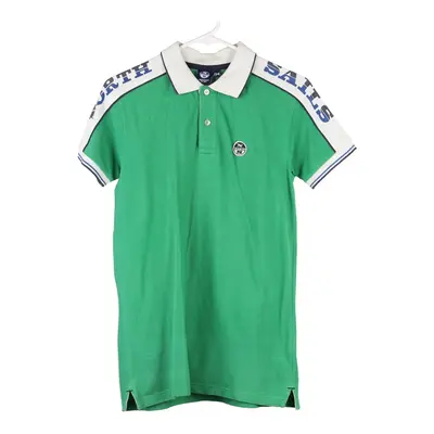 Age 14 North Sails Polo Shirt - Large Green Cotton | Size: large