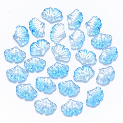 Two Tone Transparent Spray Painted Glass Pendants