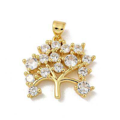 Brass Micro Pave Cubic Zirconia Pendants
