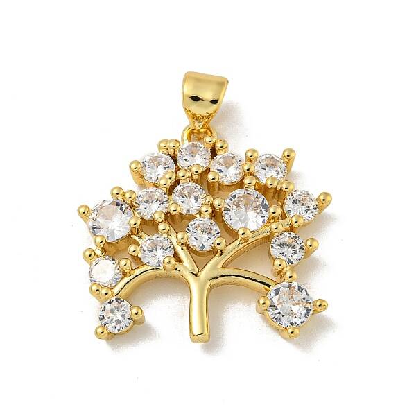 Brass Micro Pave Cubic Zirconia Pendants