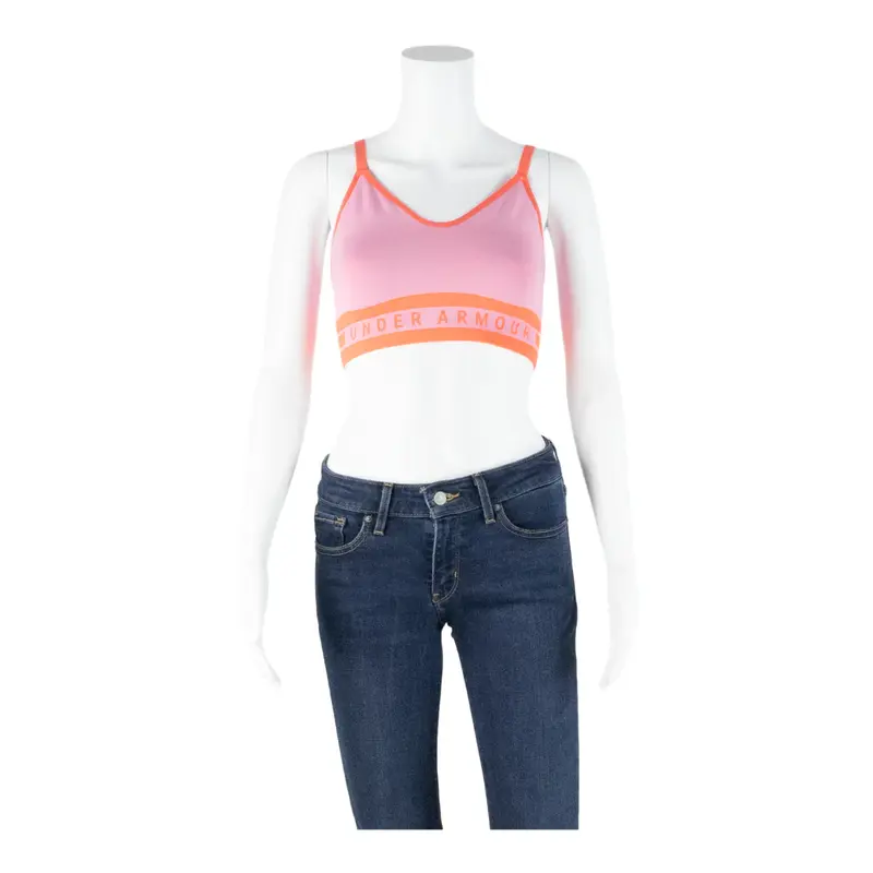 UNDER ARMOUR Compression Womens Sports Vest Pink Sleeveless M