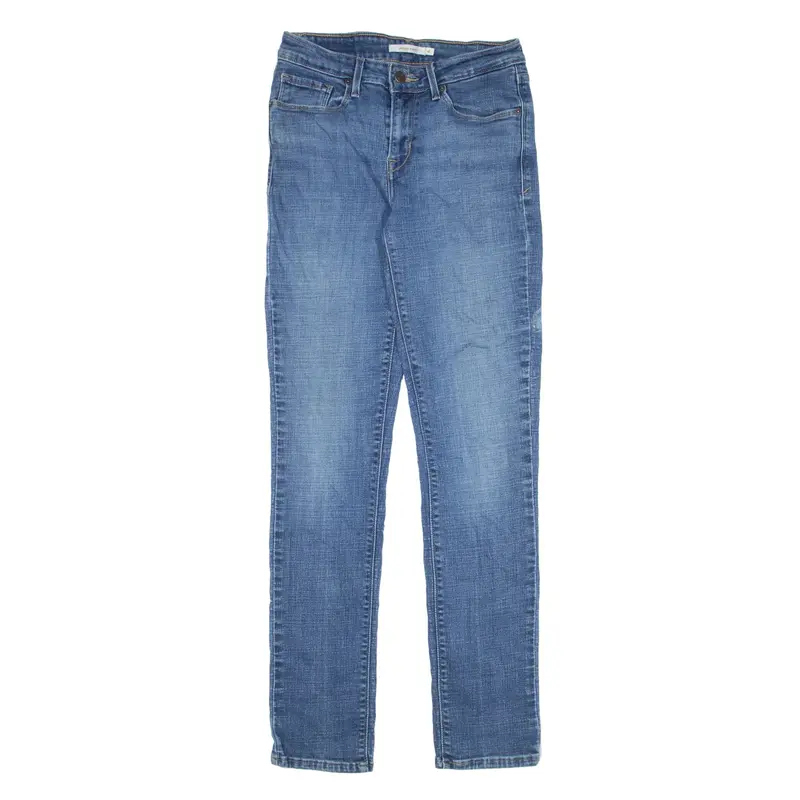 LEVI'S Mid Rise Jeans Blue Denim Slim Skinny Stone Wash Womens W27 L32