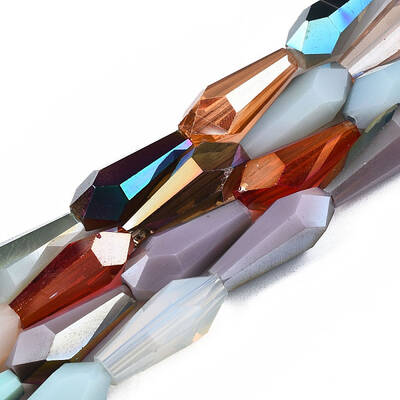 Electroplate Transparent Glass Beads Strands