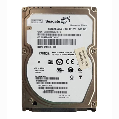 575569-001 HP 500GB 7200RPM SATA 3Gb/s 16MB Cache 2.5-inch Hard Drive