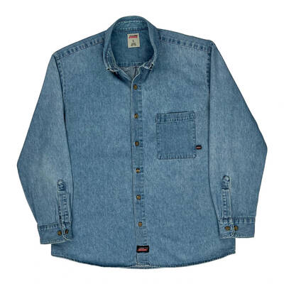 Dickies Denim Shirt - Large Blue Cotton