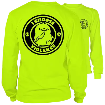 Violence - Long Sleeve Hi-Vis T-Shirt