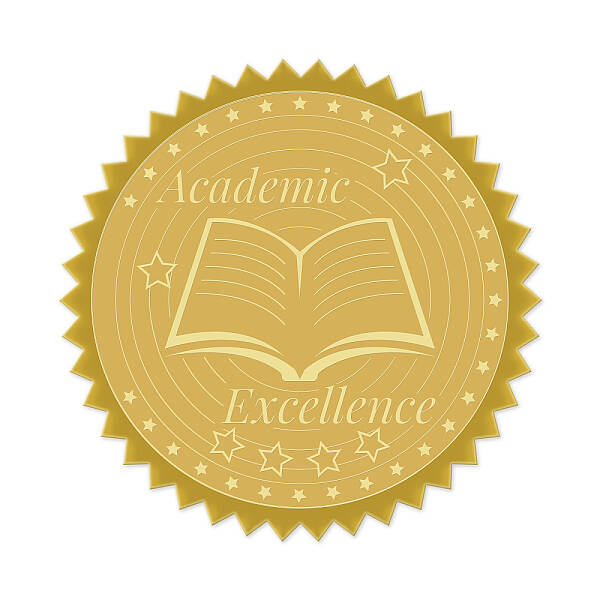 Self Adhesive Gold Foil Embossed Stickers