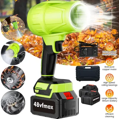 Cordless Leaf Blower & Turbo Car Dryer, Handheld Portable Air Blower for Cleaning, Outdoor, and Camping, Super Air Dust Colle...