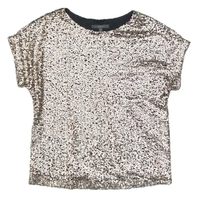 COAST Sequins Womens Blouse Gold UK 12
