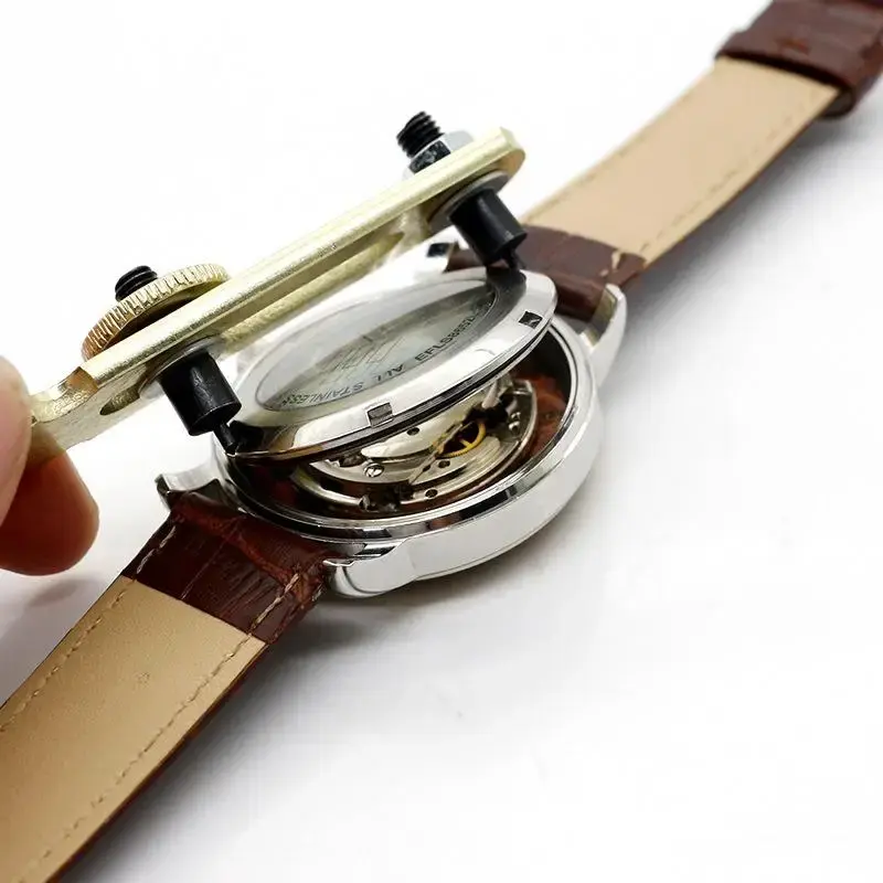Watch Opening Device with Two Claws, Watch Battery Replacement Tool, Groove Repair Tool, Watch Back Cover Remove Wrench