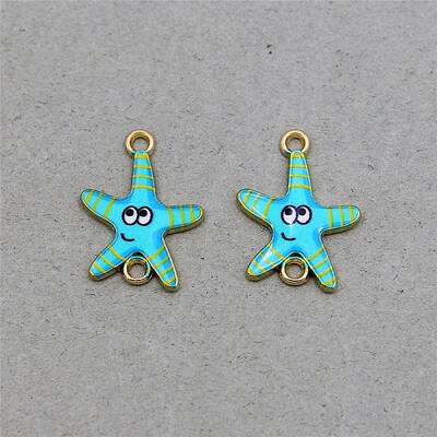 Ocean Theme Alloy Enamel Connector Charms