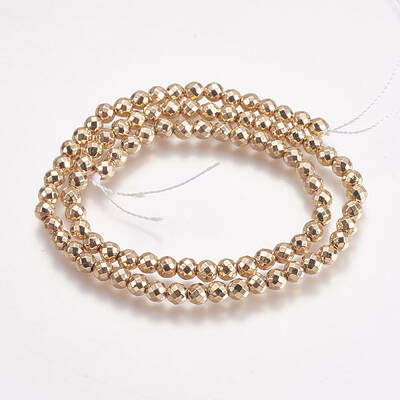 Electroplate Non-magnetic Synthetic Hematite Beads Strands
