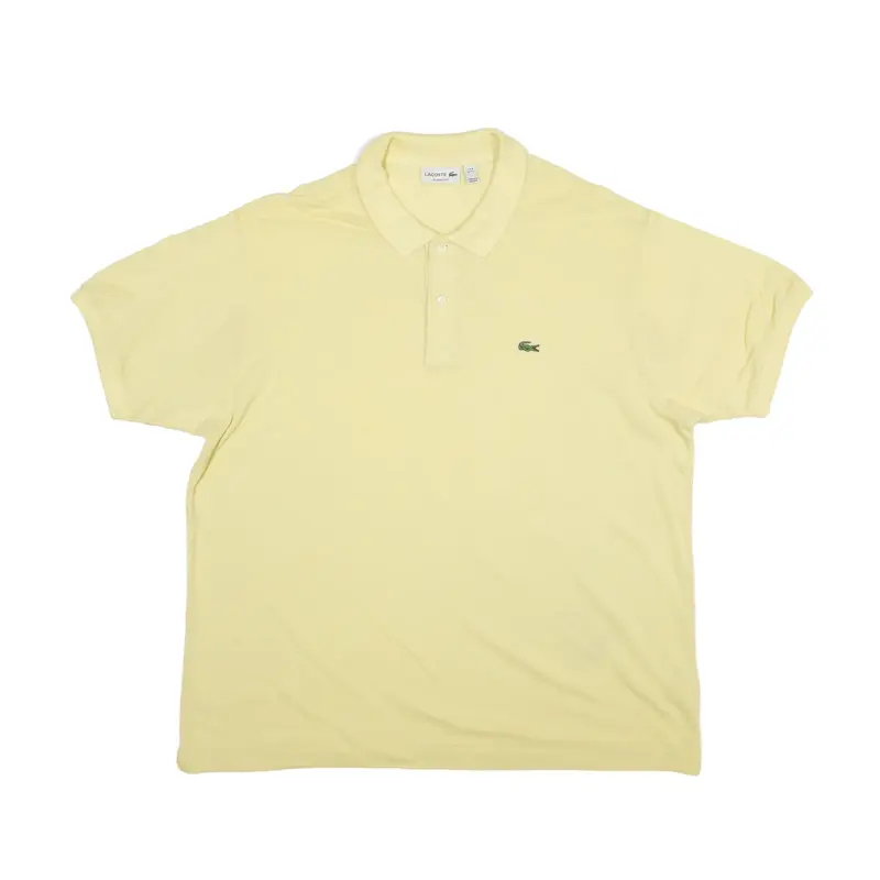 LACOSTE Classic Fit Polo Shirt Yellow Short Sleeve Mens 2XL