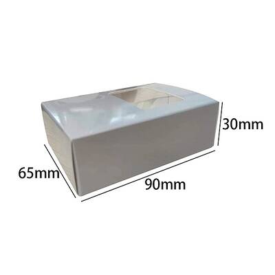 Rectangle Kraft Paper Necklace Earring Storage Gift Boxes with Clear Visible Window