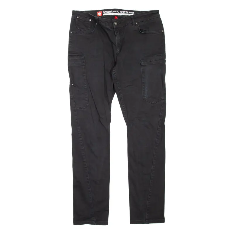 ENGELBERT STRAUSS Workwear Womens Jeans Black Slim Straight W32 L30