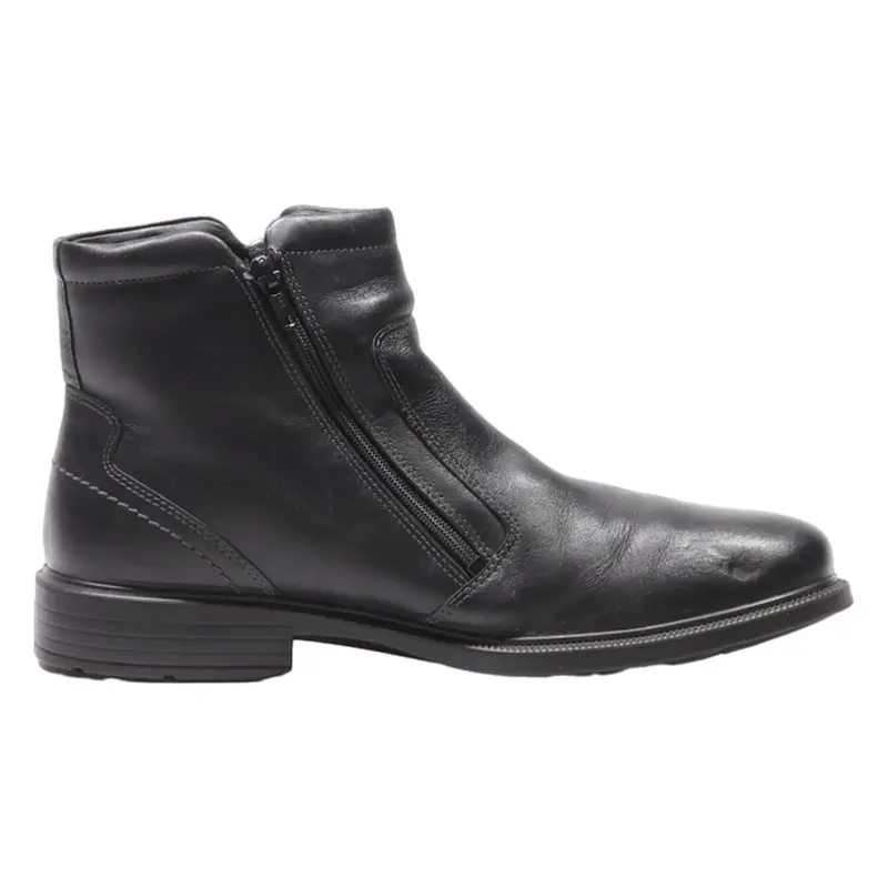 ECCO Ankle Boots Black Leather Mens UK 8