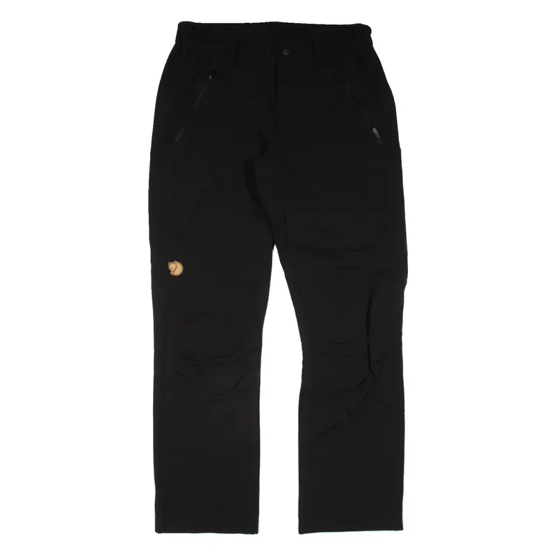 FJÄLLRÄVEN Outdoor Womens Trousers Black Relaxed Tapered W28 L28