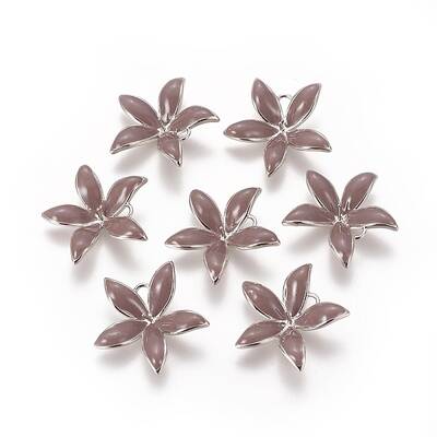 Brass Enamel Peg Bails Pendants