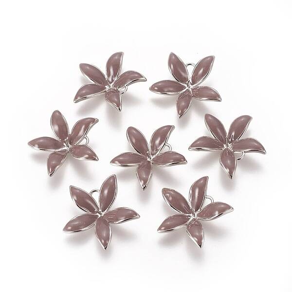 Brass Enamel Peg Bails Pendants