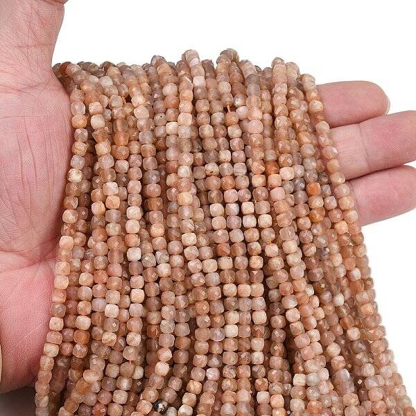 Natural Peach Moonstone Beads Strands