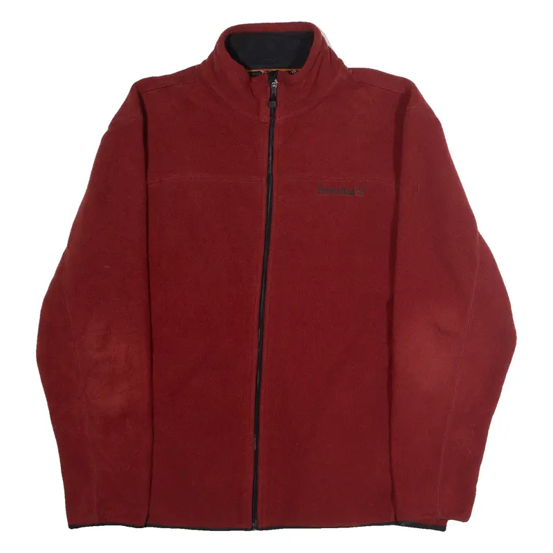 TIMBERLAND Mens Fleece Jacket Red XL