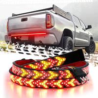 Upgraded 60-Inch LED Tailgate Light Bar Strip with Fall Warning Signal, Arrow Turn Signals, IP67 Waterproof, Red & Amber Brig...