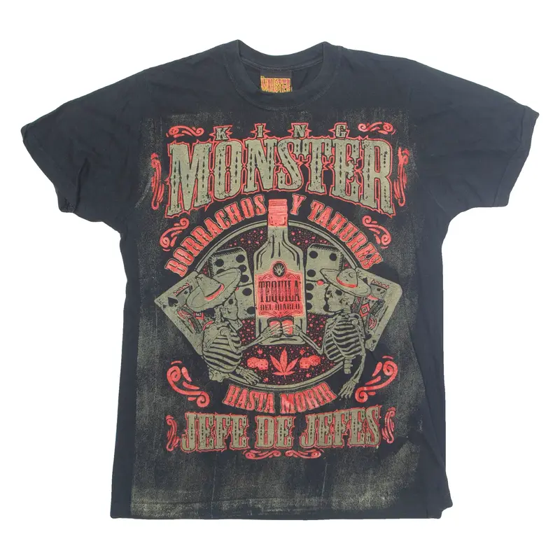 KING MONSTER Tequila Mens T-Shirt Black L