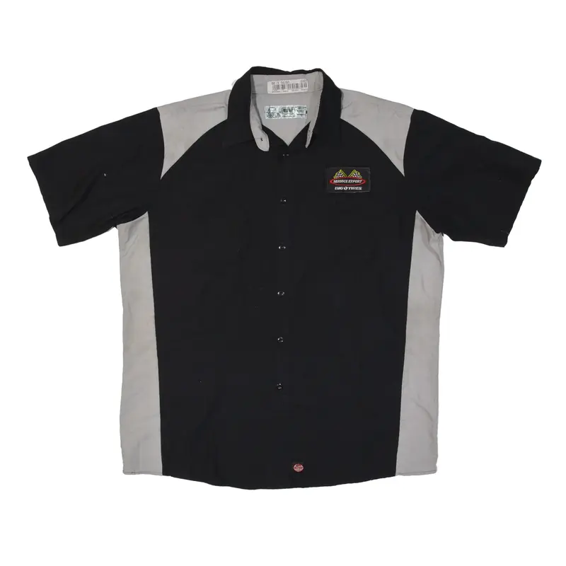 RED KAP Service Expert Worker Shirt Black Short Sleeve Mens XL