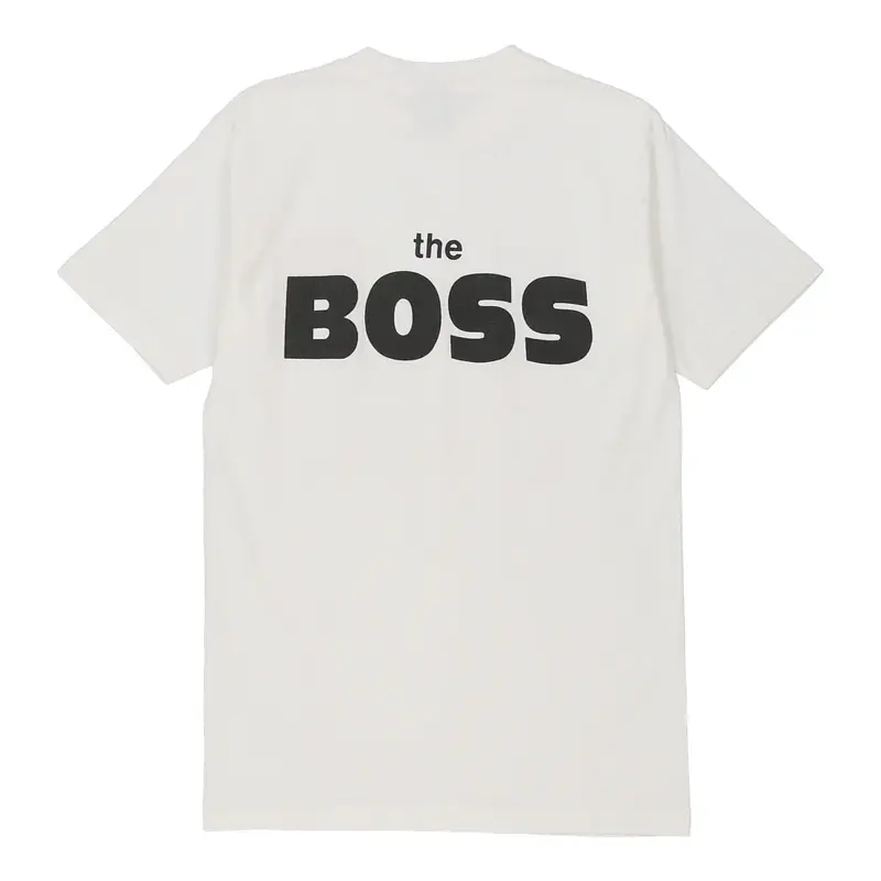 Single Stitch The Boss.  Bristol Graphic T-Shirt - Medium White Cotton