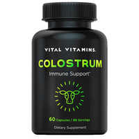 Vital Vitamins Colostrum Capsules - Gut Health - Immune Support - 60 capsules Healthcare Natural Dietary Fitness Supplement Z...