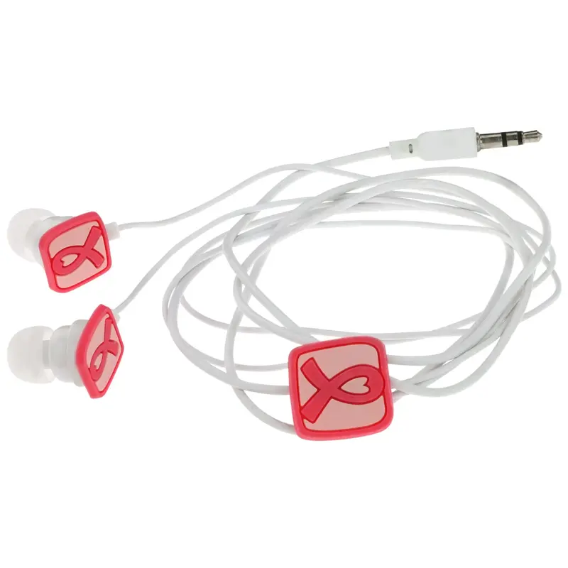 Pink Ribbon Love Earbuds - Single