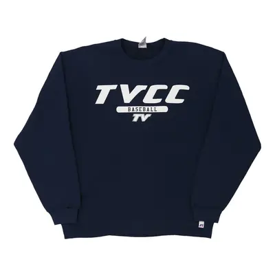 TVCC Baseball Russell Athletic Sweatshirt - Medium Navy Cotton Blend