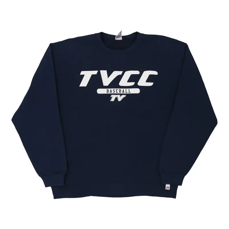TVCC Baseball Russell Athletic Sweatshirt - Medium Navy Cotton Blend