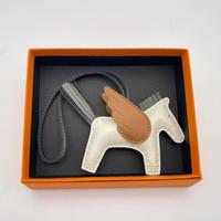 Wirkin Bag Horse Charm -Lychee Pattern Leather Accessory for Portable Messenger Bag, ldeal for Ladies