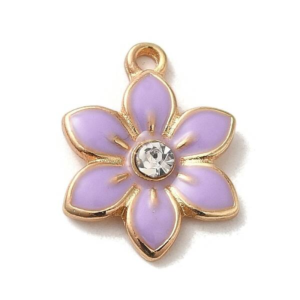 Flower Alloy Enamel Pendants