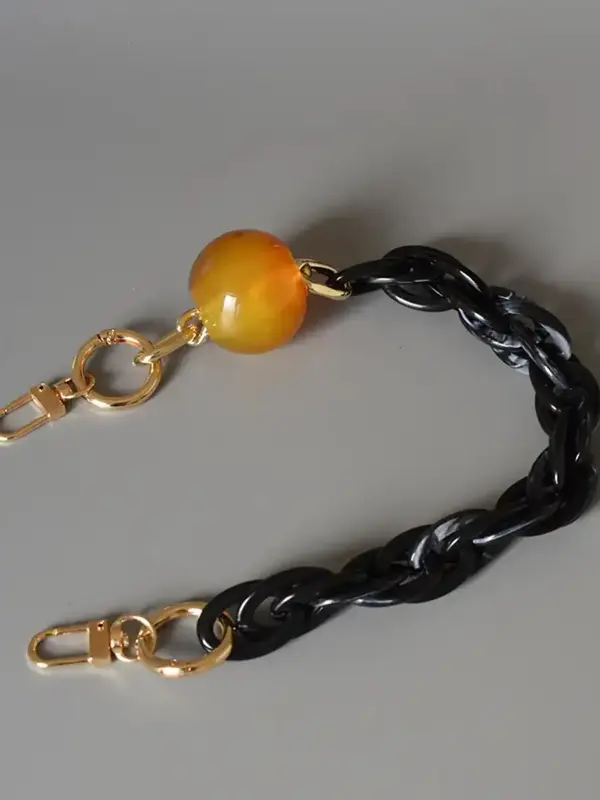 Simple Acrylic Chain, Multifunctional Fashionable Beaded Decorative Chain for Women & Girls, Trendy All-match & Exquisite DIY...