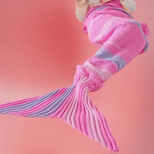 Creative Mermaid Tail Design Blanket, 1 Count Soft Comfortable Throw Blanket, Bedding Supplies for Home Office Outdoor Travel