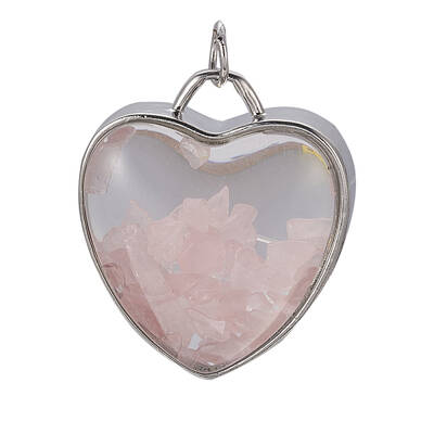 Natural Rose Quartz Chips Pendants