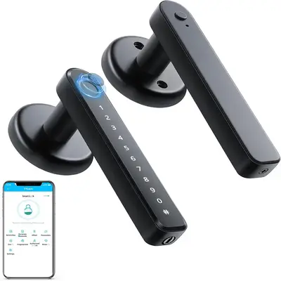 EUERTE Smart Door Knob, Fingerprint Door Lock, Biometric Door Lock, Door Knob With App Control, Great For Bedroom, Apartment...