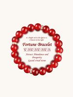 Crimson Abundance Beads Bracelets, Glazed Crystal Stone Bracelet, Wealth Magnet Jewelry for Day & Night, Fashion Accessories...
