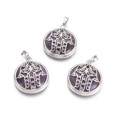 Natural Amethyst Pendants