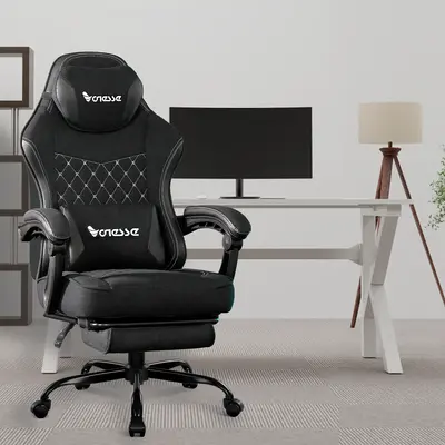 ć Today's flash salećVonesse Adult Gaming Chair, High Back Computer Chair, Large Gaming Chair with Foot Pedal and Massage...