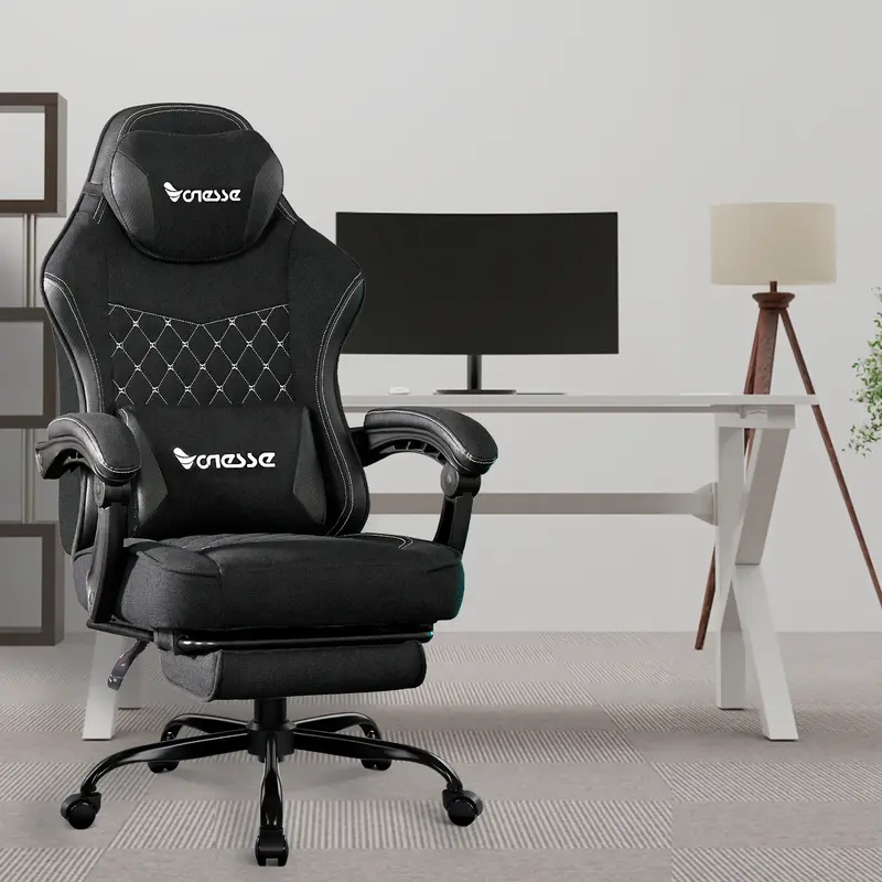 【 Today's flash sale】Vonesse Adult Gaming Chair, High Back Computer Chair, Large Gaming Chair with Foot Pedal and Massage...