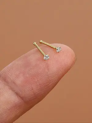 S925 Sterling Silver Earrings without Earplugs, Four-claw Inlaid Zircon Small Earrings for Daily Wear As A Gift