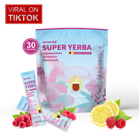 2025 Newest Super Yerba Yerba Mate Instant Tea PowderRASPBERRY LEMONADE Flavor 30 Servings Powdered Beverage Mix