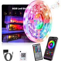 Led Lights for Bedroom 50ft, RGB Led Strip Lights Indoor, Music Sync Color Changing Led Light Strip with 60  Remote & App Con...