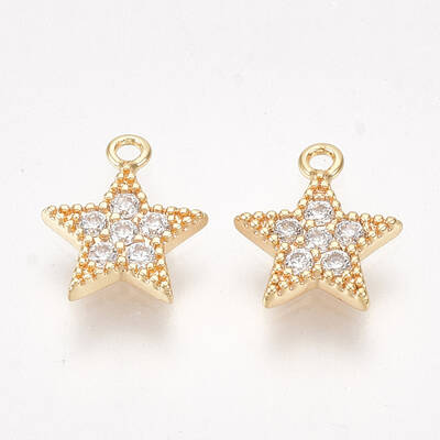 Brass Cubic Zirconia Charms