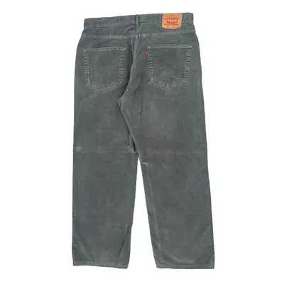 569 Levis Cord Trousers - 36? Waist Grey Cotton Blend