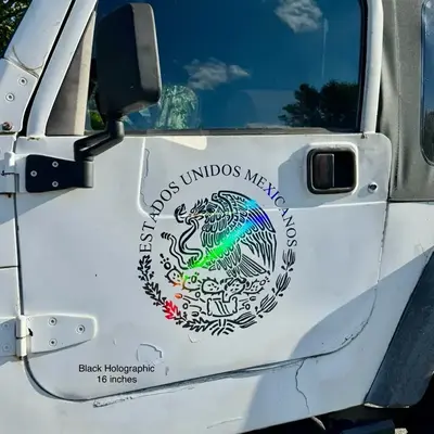 Escudo de Mexico Mexican Pride Decal Sticker Car Exterior Accessory For Cars, Trucks, SUV, Room Windows  Vehicle Exterior Dec...