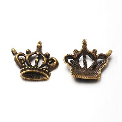 Tibetan Style Metal Alloy Crown Pendants